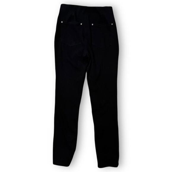 Belle by Kim Gravel Straight Leg Flexibelle Pants Black Modern Classic Size 4 - Picture 3 of 8